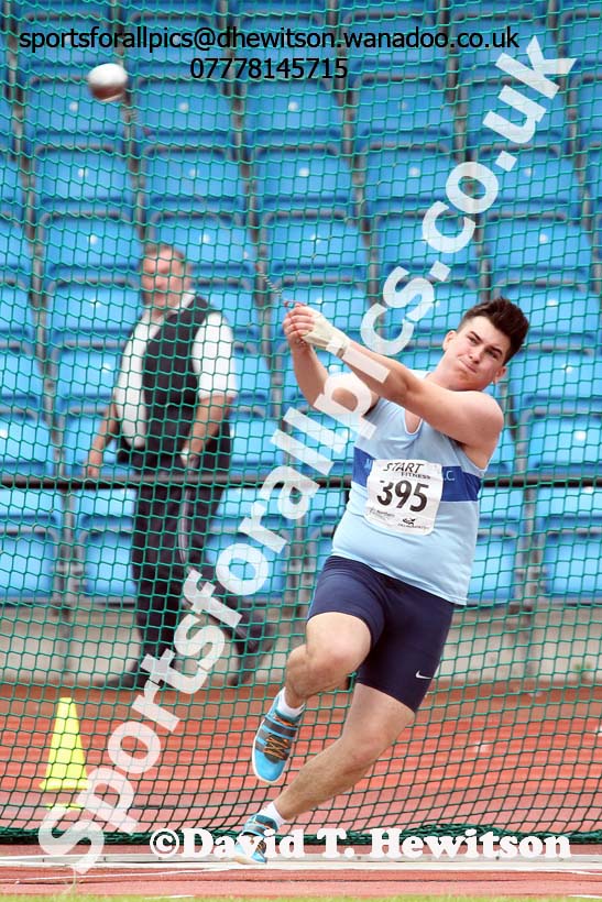 Mens under-20s hammer, Northern Championships, Sport City, Manchester. Photo: David T. Hewitson/Sports for All Pics